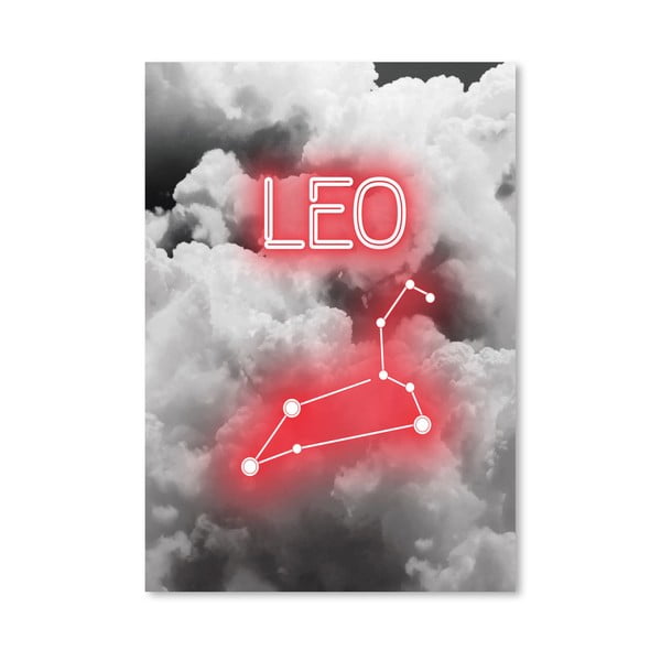 Plakát Americanflat Leo Constellation, 30 x 42 cm