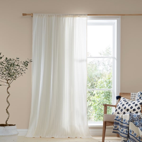 Valge puuvillane kardin 140x137 cm Zofia Broderie Anglaise - Pineapple Elephant-image-1