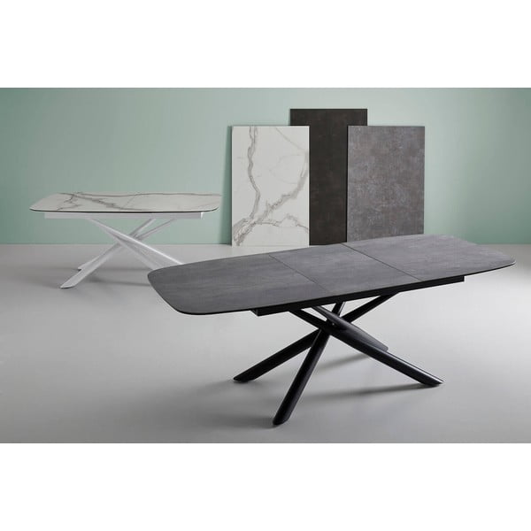 Valge ja hall kokkupandav söögilaud , 160 x 95 cm Ness - sømcasa-image-1