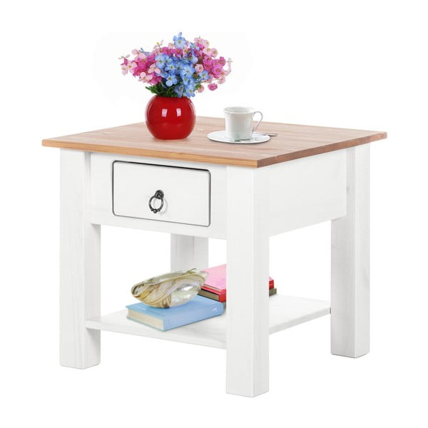 Valgest männist kohvilaud naturaalse Klein'i plaadiga - Støraa-image-1