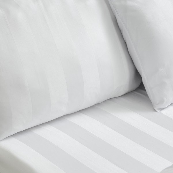 Valge satiinist lina 150x200 cm So Soft Satin Stripe - Catherine Lansfield-image-3