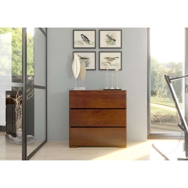 Pruunist pöögipuust kapp , 80 x 81 cm Sandemo - Skandica-image-1