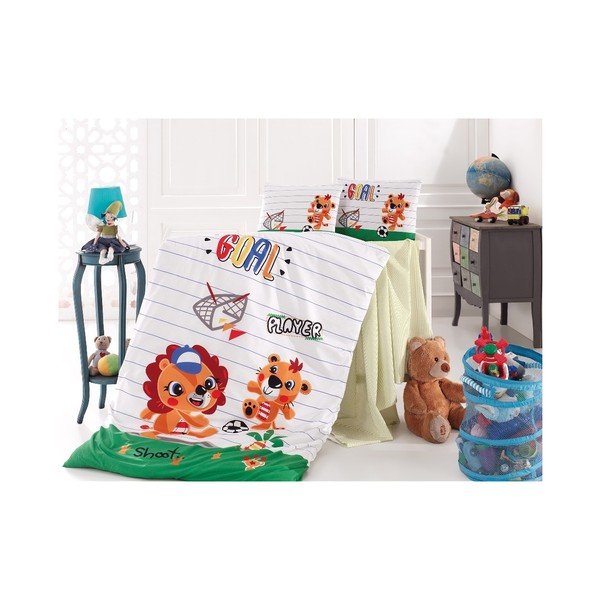 Set dětského bavlněného povlečení Goal, 100 x 150 cm