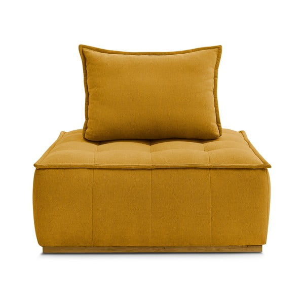 Bouclé kangast sinepivärvi tugitool Elisa - Bobochic Paris-image-3