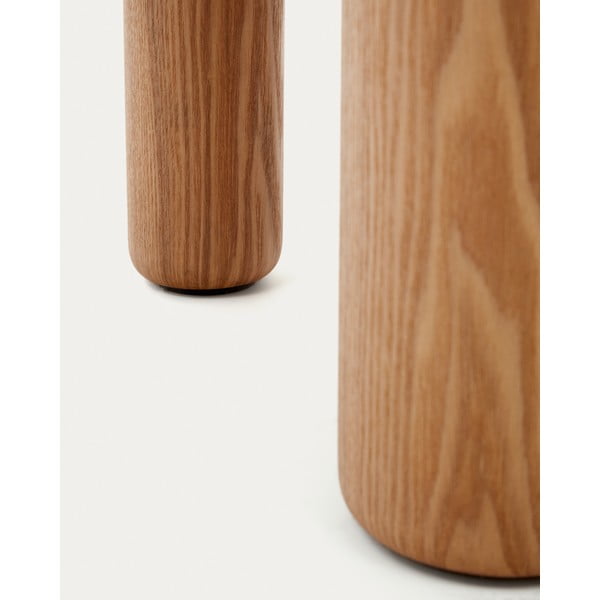 Ümmargune tuhkpuu dekooriga söögilaud ø 120 cm Mailen – Kave Home-image-1