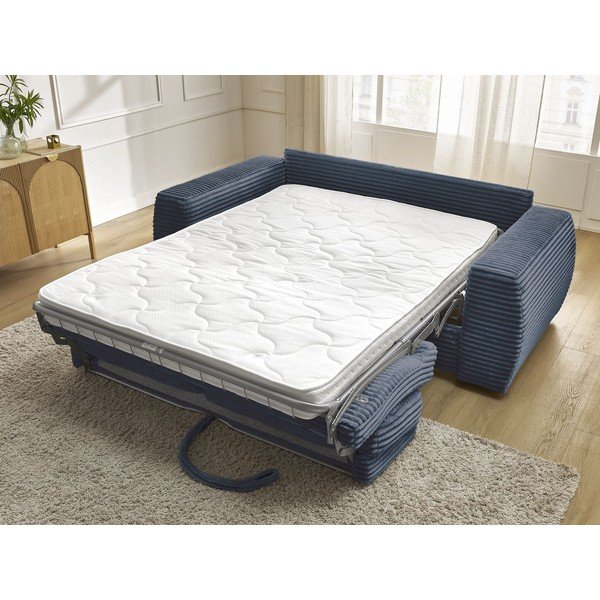 Tumesinine velvetist diivanvoodi 240 cm Hugo - Bobochic Paris-image-1