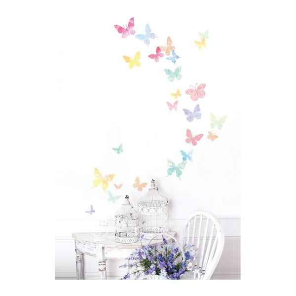 24 kunstiliste liblikate kleebise komplekt - Ambiance-image-4