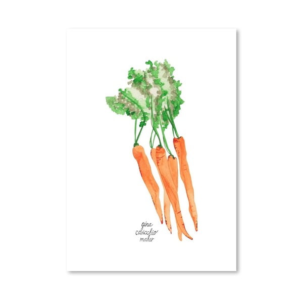 Autorský plakát Carrots, 30x42 cm