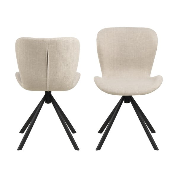 Kreemid söögitoolid 2tk komplektis Batilda - Actona-image-2