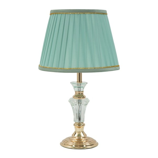 Mátově zelená stolní lampa Mauro s kontrukcí ve zlaté barvě Mauro Ferretti Tily