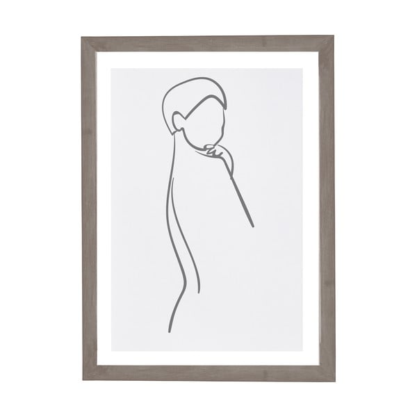 Seinamaal raamides Naise keha, 30 x 40 cm Woman Studies 2 - Surdic