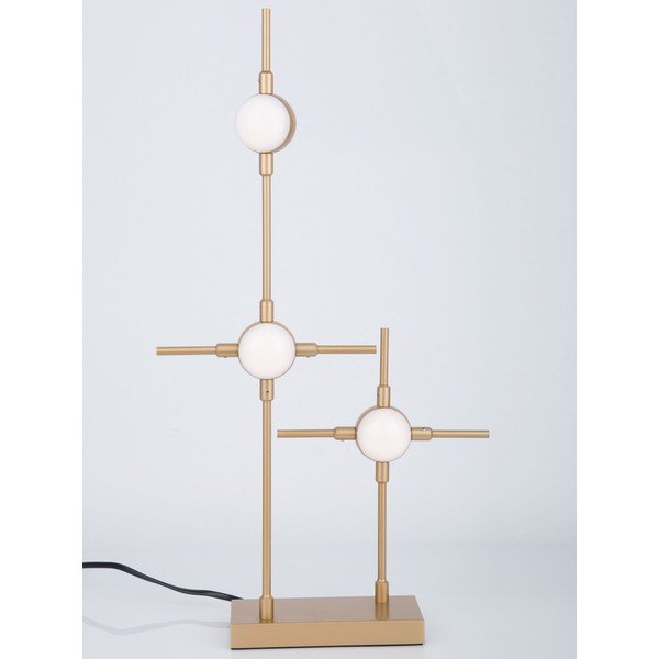 Kuldse värvi metallist LED-laualamp akrüülklaasist varjuga (kõrgus 52 cm) Atomo - Nova Luce-image-2