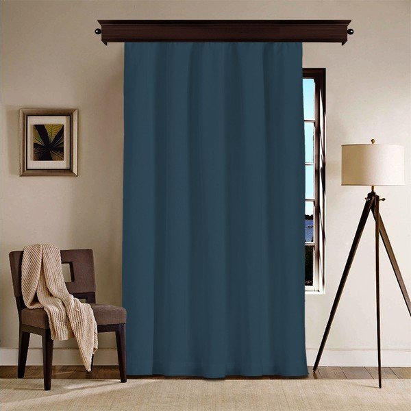 Tmavě modrý závěs Curtain Kesso, 140 x 260 cm-image-1