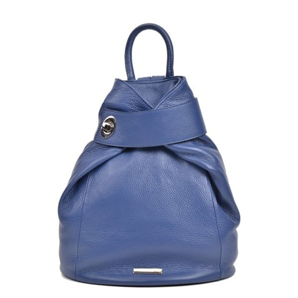 Modrý dámský kožený batoh Anna Luchini Lismo