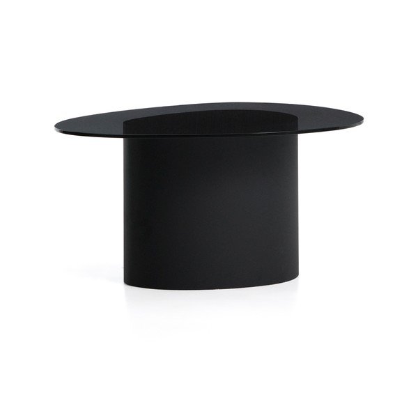 Must kohvilaud klaasist pealispinnaga 74x81,5 cm Olir - Kave Home