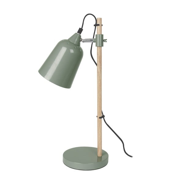 Zelená stolní lampa Leitmotiv Wood