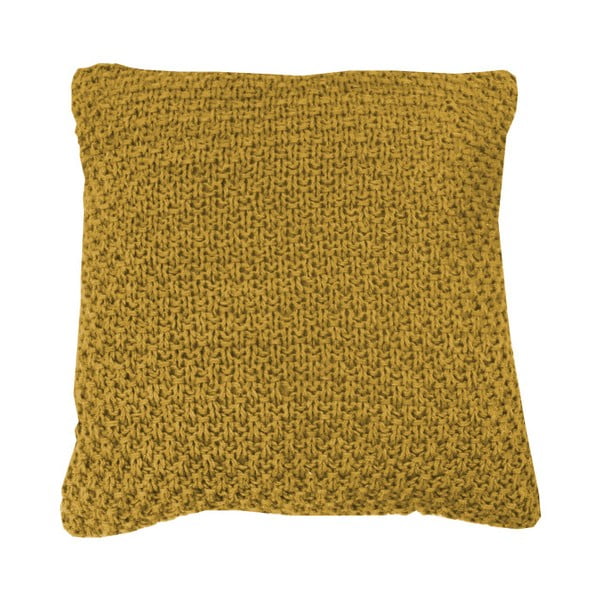 Hořčicově žlutý polštář OVERSEAS Barley, 45 x 45 cm