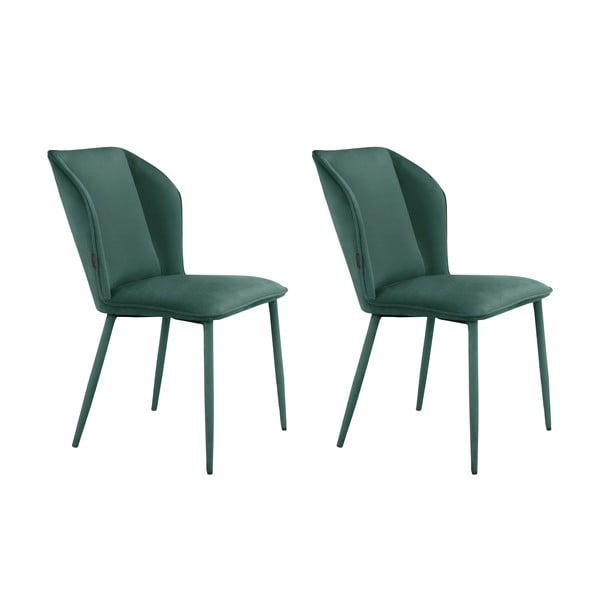 Rohelised samet söögitoolid, 2 tk komplektis Wilma - Støraa-image-4