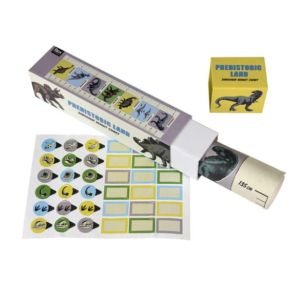 Laste kleebis - mõõdupuu uksele või seinale 28x115 cm Prehistoric Land – Rex London-image-1