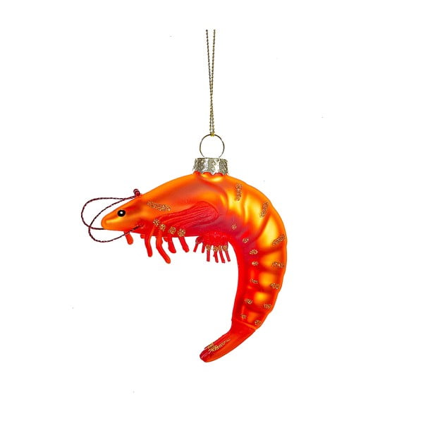 Klaasist käsitöö jõulukaunistus 8cm King Prawn - Sass & Belle