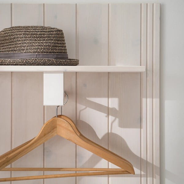 Valge männipuidust esikukomplekt 60x120x25 cm Anita - Støraa-image-1