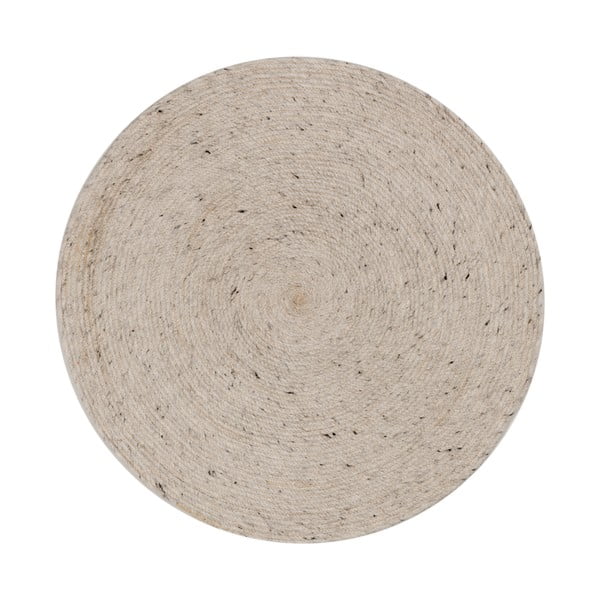 Helehall-elevandiluu värvi käsitsi kootud villane ümmargune vaip ø 200 cm Takashi - Kave Home