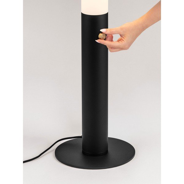 Mattmust terasest hämardatav LED-põrandalamp akrüülklaasist varjuga (kõrgus 141 cm) Glaze - Nova Luce-image-2