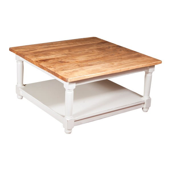 Dřevěný bílý konferenční stolek Biscottini Vill