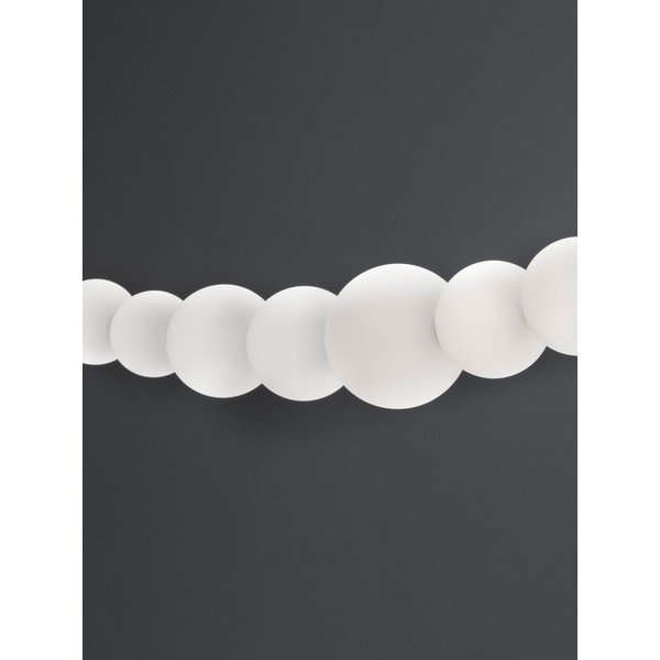 Valge/kuldne metallist LED-rippvalgusti, millel on hämardatav klaaskupli Perla - Nova Luce-image-3