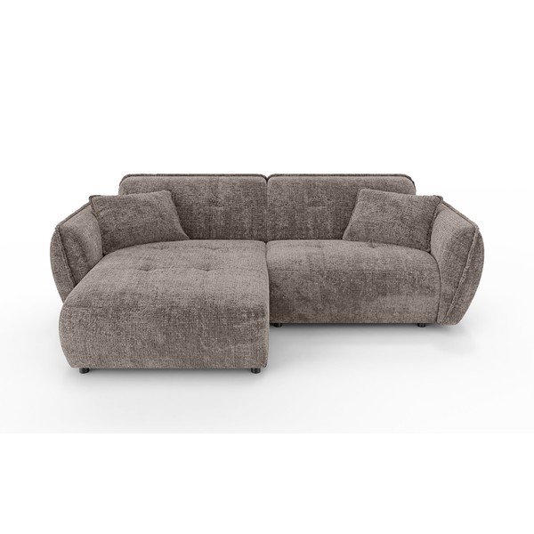 Hallikaspruun šenillist nurgadiivan (vasak nurk) Nelia - Ropez