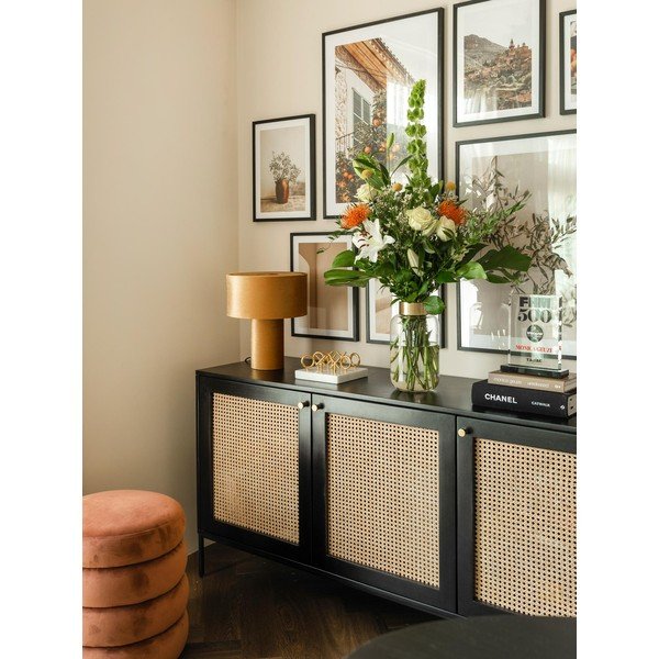 Klaasist vaas kuldse metallelemendiga , kõrgus 29 cm Lori - Westwing Collection-image-1