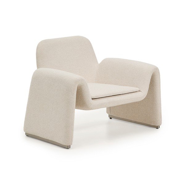 Beež šenillist tugitool Melvia - Kave Home