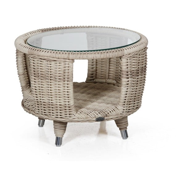 Béžový zahradní stolek Brafab Evita, ∅ 6 cm