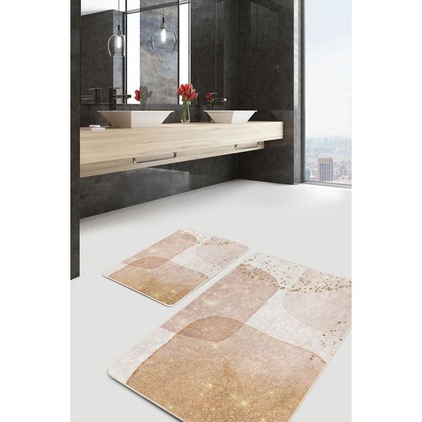 Beežid sametist vannitoamatid 2tk komplektis 60x100 cm - Mila Home-image-4