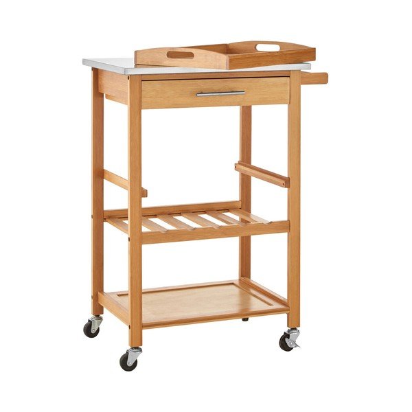 Bambusest serveerimislaud ratastel 41x58 cm Harlow - Premier Housewares-image-4