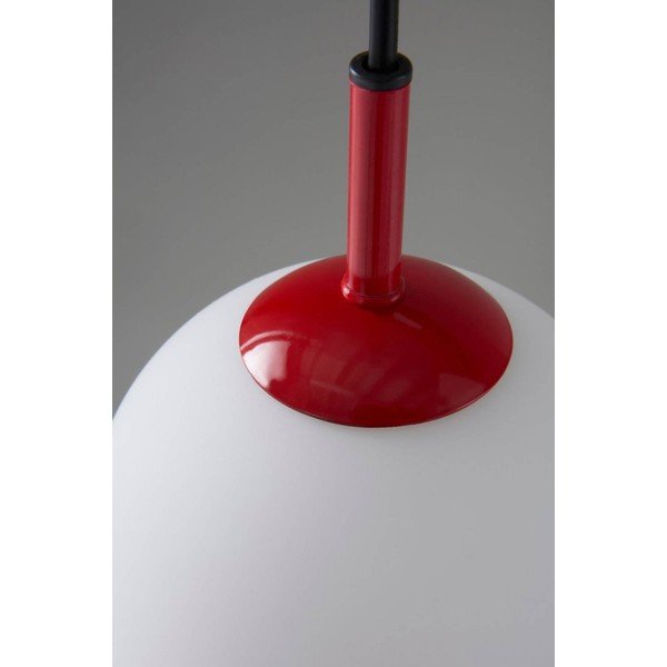 Punane/valge klaasist ripplamp ø 13 cm Ekman - Jotex-image-3