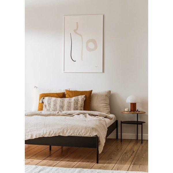 Valge terasest kaheinimesevoodi ilma peatsita liistudest raamiga 160x200 cm Eton Basic - noo.ma-image-3