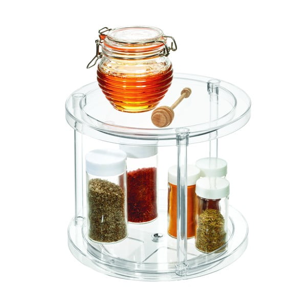 IDesign The Home Edit ümmargune pöörlev kahetasandiline konteinerite statiiv, ⌀ 24,1 cm - iDesign/The Home Edit-image-3