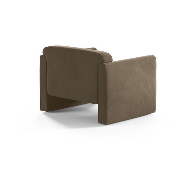 Hallikaspruun sametist tugitool Abby - Micadoni-image-2