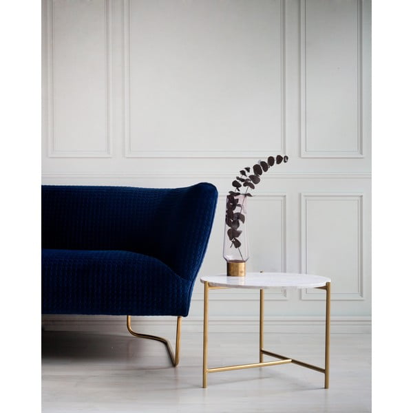 Valge marmorist ümmargune kohvilaud ø 50 cm Morgans - Really Nice Things-image-1