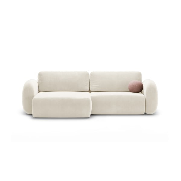  Kreemjas sametist lahtikäiv hoiuruumiga nurgadiivan Tonale – Cosmopolitan Design