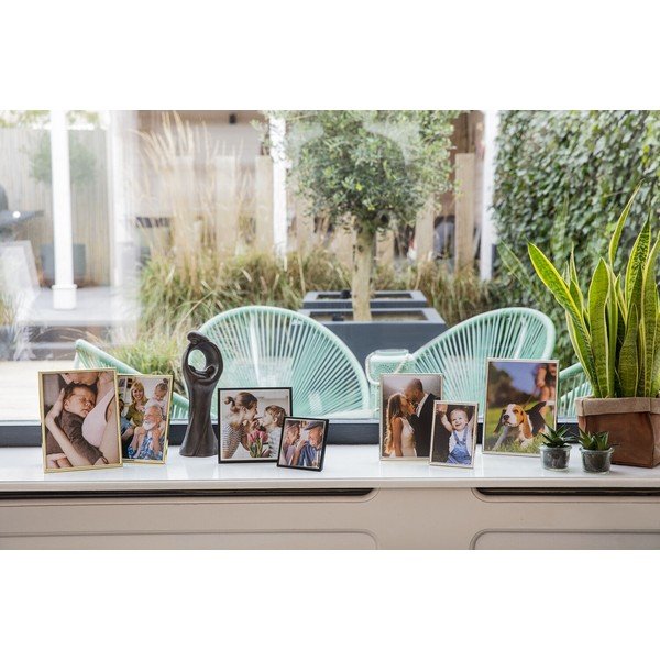 Kuldne metallist seisev/seinaraam 11x16 cm Sweet Memory - Zilverstad-image-3