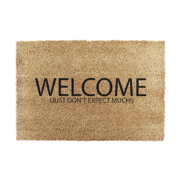 Kookoskiududest matt  40x60cm Welcome Don't Expect Much - Artsy Doormats