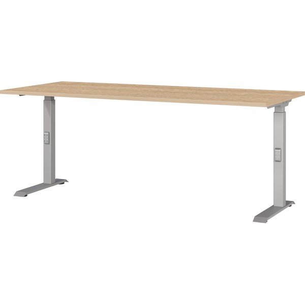 Reguleeritava kõrgusega töölaud tammepinnaga 80x180 cm Downey - Germania