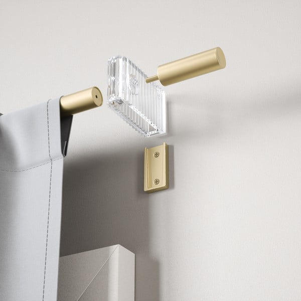 Matt kuldne terasest pikendatav kardinapuu 107–305 cm Flute - Umbra-image-1