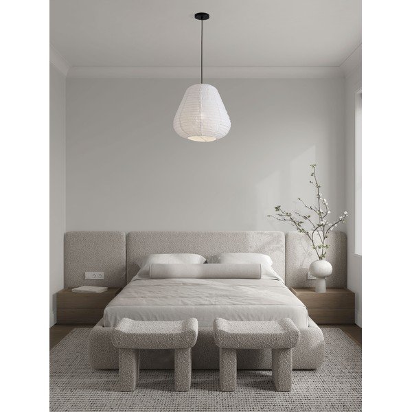 Valge linane ripplamp ø 50 cm Linnet - Nova Luce-image-1