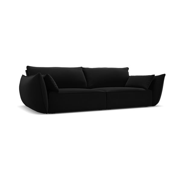 Must sametist diivan 208 cm Vanda - Mazzini Sofas-image-2