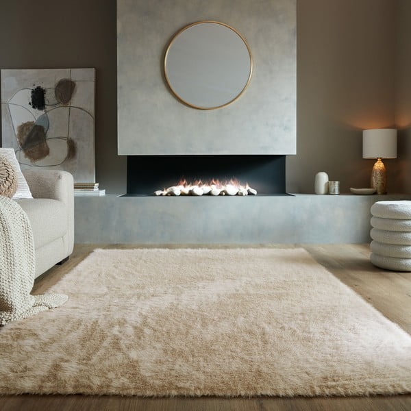 Beež sünteetiline karusnahk vaip 180x290 cm Alpine Faux Fur - Flair Rugs-image-1