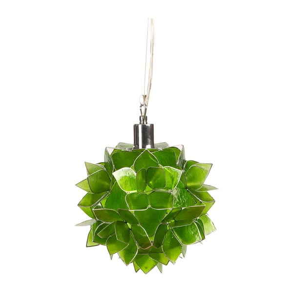 Perleťové závěsné světlo Small Lotus, zelené