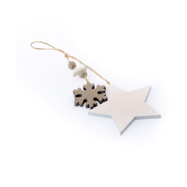 Závěsná vánoční dekorace ve tvaru hvězdy a vločky Dakls Marianne
